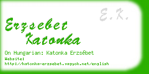 erzsebet katonka business card